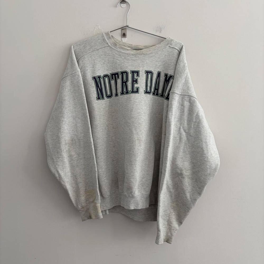 Vintage Galt Sand Notre Dame Go Irish Sweatshirt Heather Grey Large